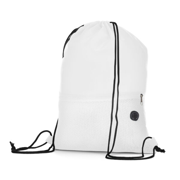 Mochila saco branca personalizada para eventos B2B