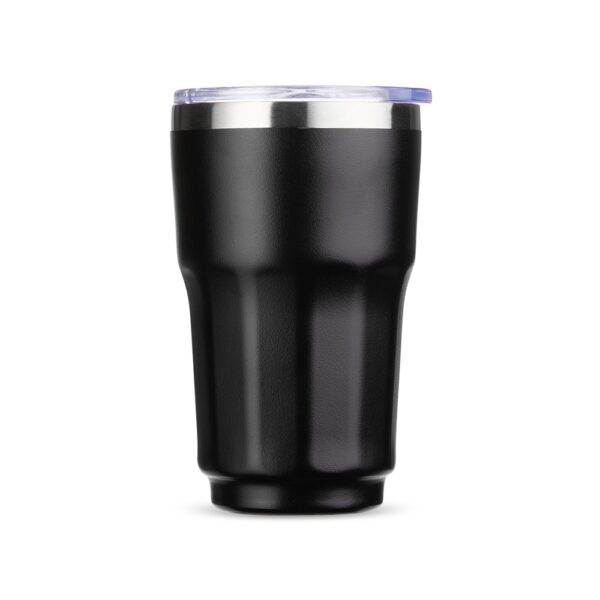 Copo térmico preto personalizado com logotipo corporativo