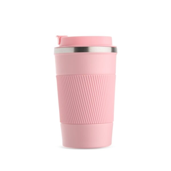 Copo térmico corporativo rosa gravação laser 350ml
