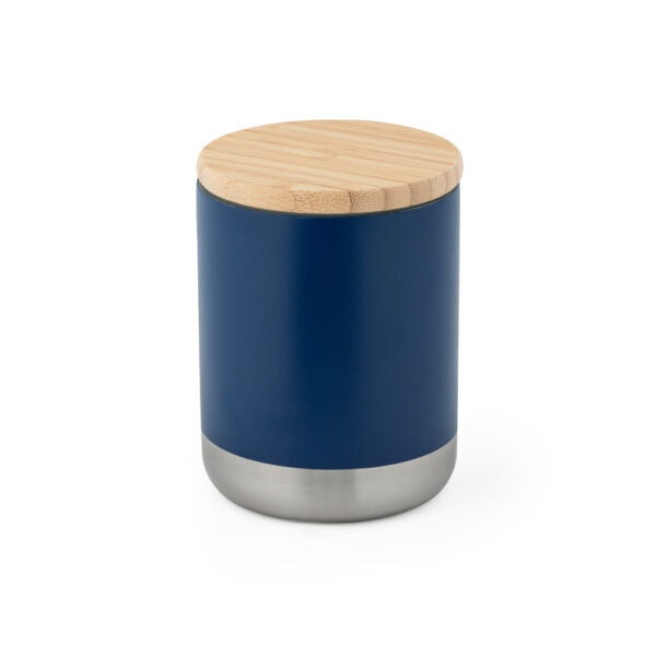 Copo inox personalizado 370ml azul marinho gravação laser