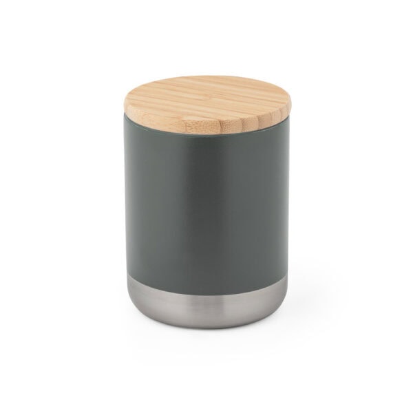 Copo térmico corporativo 370ml aço inox cinza escuro