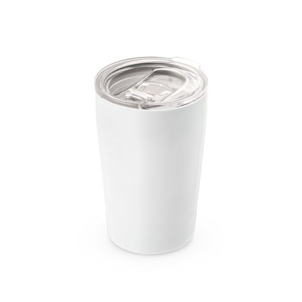 Copo personalizado inox branco gravação UV digital
