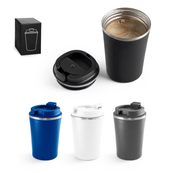 Copo inox 470ml com logo empresa gravação laser