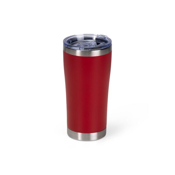Copo térmico vermelho personalizado com logomarca
