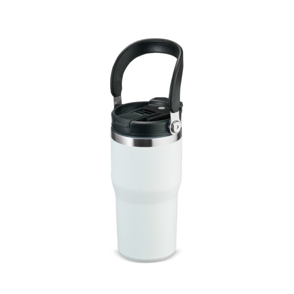 Copo térmico branco com logo corporativo 600ml