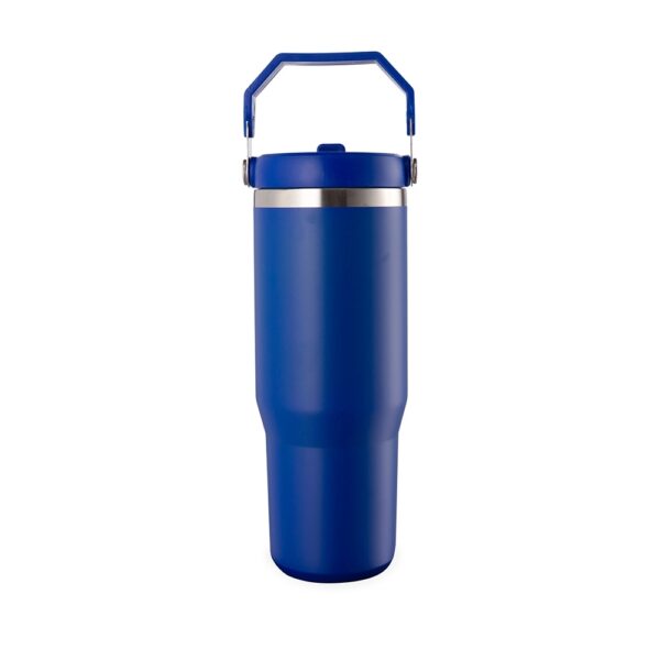 Copo térmico azul 800ml com logomarca impressão UV