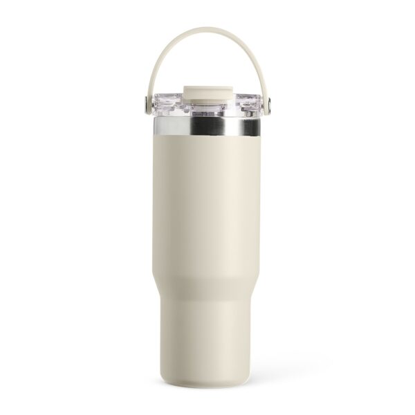 Copo térmico branco 900ml com logo empresa gravação laser