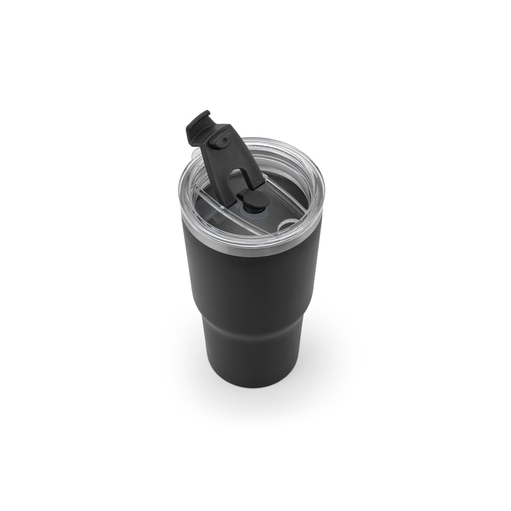 - Huble Brindes Corporativos Copo Térmico Personalizado Compacto 600ml Aço Inox - Imagem 2