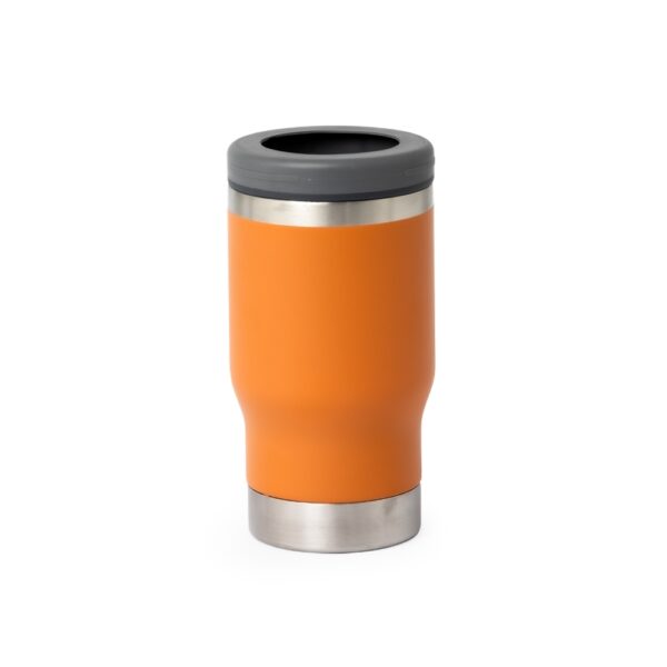 Brinde corporativo copo inox laranja personalizado