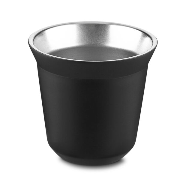 Copo térmico espresso preto gravação laser