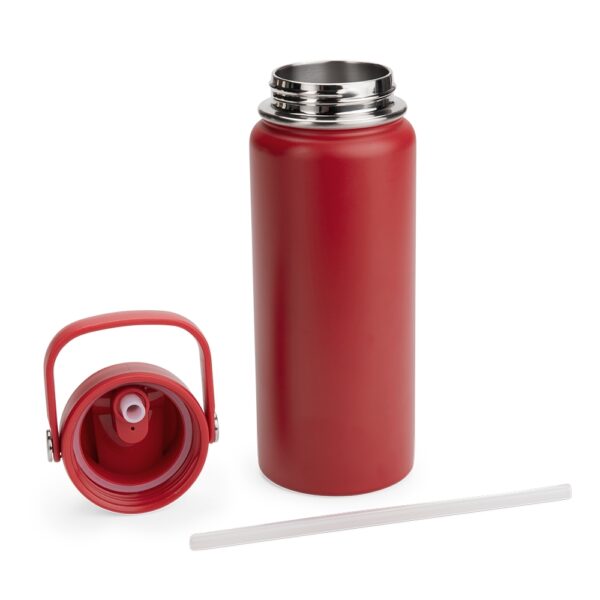 Garrafa inox branca 600ml personalizada para empresa