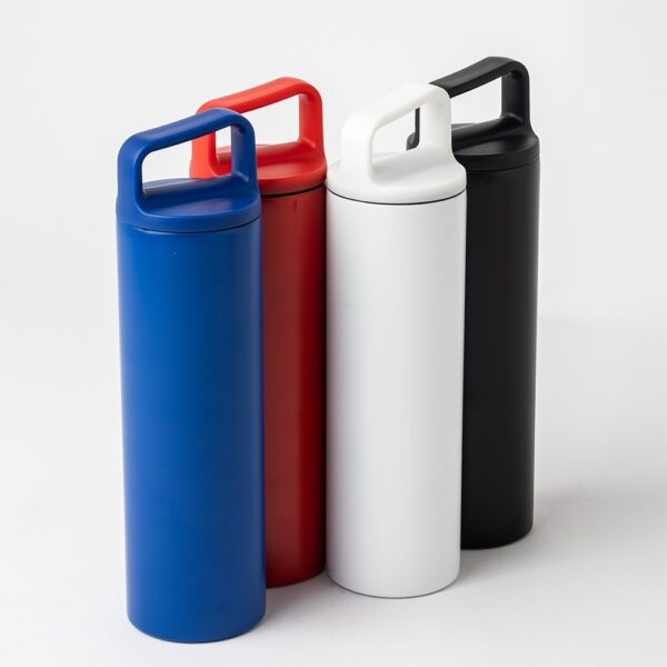 Garrafa térmica azul corporativa gravação laser 600ml