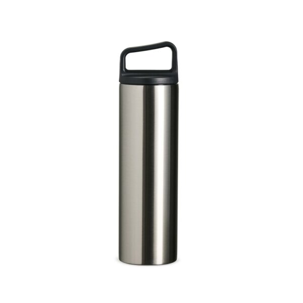 Brinde personalizado garrafa inox preta 600ml empresa