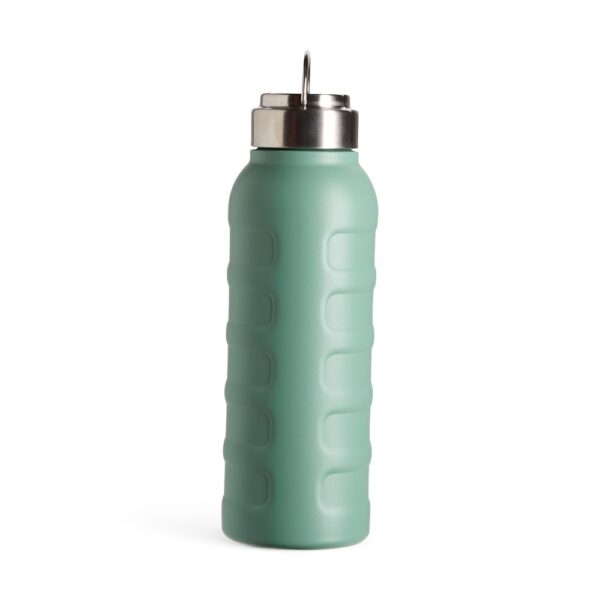 Brinde corporativo garrafa inox branca personalizada