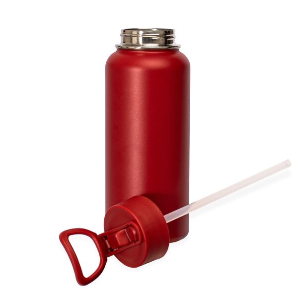 Garrafa térmica preta 900ml com logomarca laser
