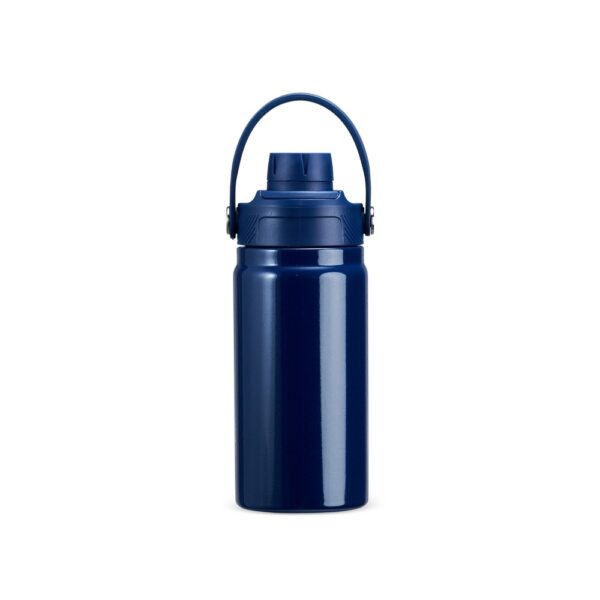 Garrafa inox prata 400ml brinde com gravação laser
