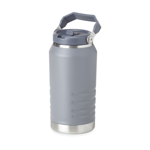 Garrafa térmica personalizada 1,1L cinza com logo