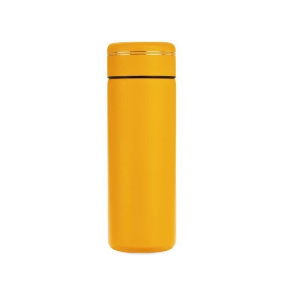 Garrafa térmica amarela 300ml brinde empresarial gravada