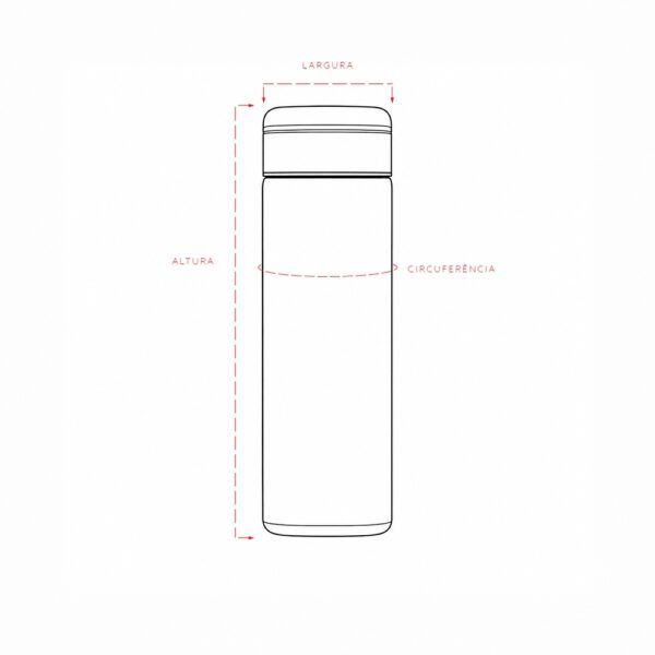 Interior garrafa térmica 300ml personalizada para empresas