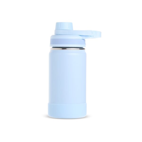Garrafa térmica azul personalizada gravação laser