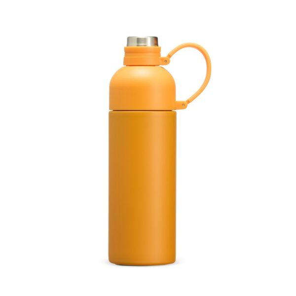 Brinde corporativo garrafa térmica laranja personalizada
