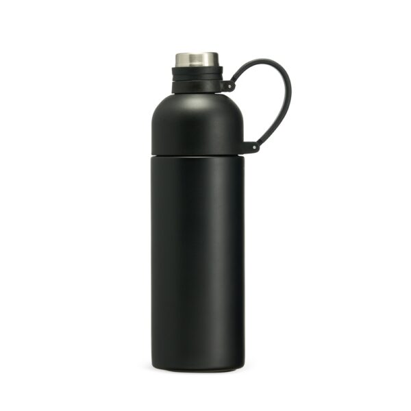 Garrafa térmica corporativa preta 460ml com logo empresa