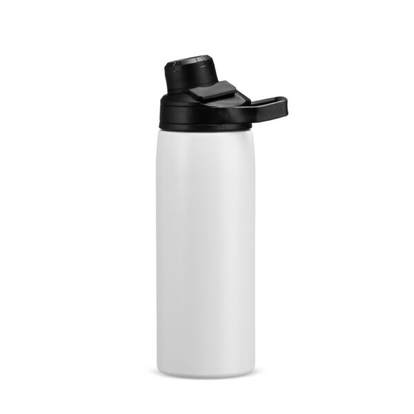 Garrafa térmica branca 600ml personalizada laser B2B