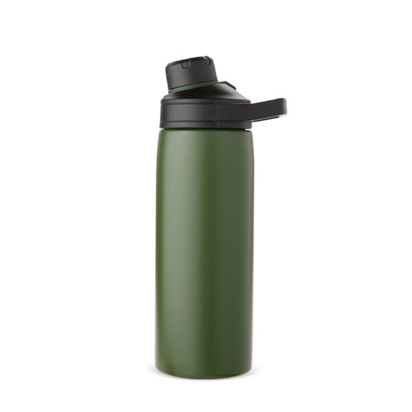 Brinde corporativo garrafa térmica 600ml verde gravada