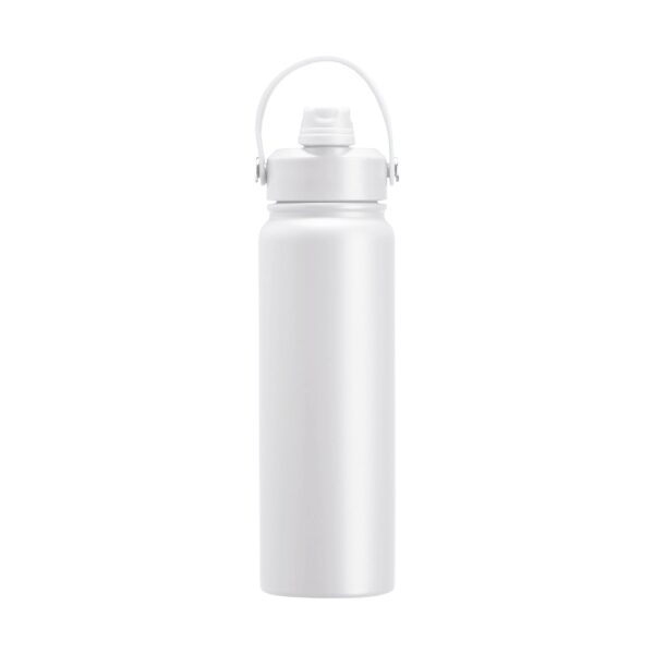 Brinde corporativo garrafa térmica branca 800ml laser