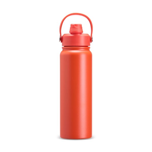 Garrafa térmica corporativa 800ml laranja gravação laser