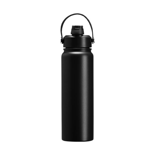 Garrafa térmica 800ml preta personalizada para empresas