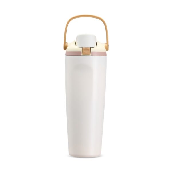 Garrafa corporativa branca 850ml com logo da empresa laser