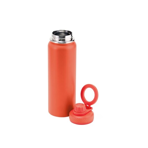 Detalhe acabamento garrafa térmica corporativa 850ml laser
