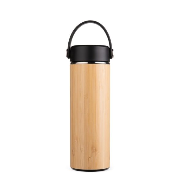 Garrafa térmica personalizada bambu 400ml gravação laser