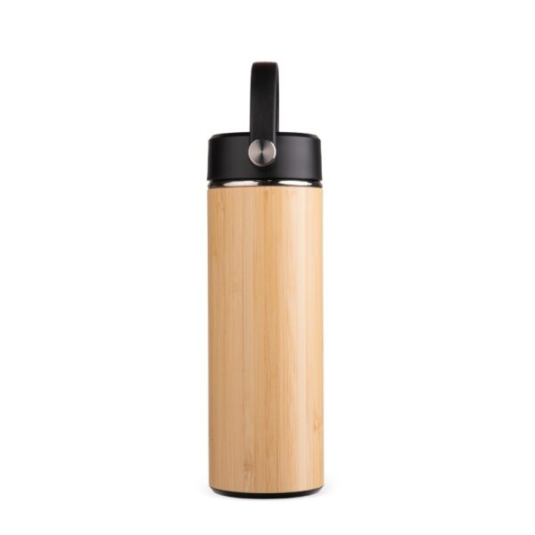 Brinde corporativo garrafa térmica bambu com logo empresa