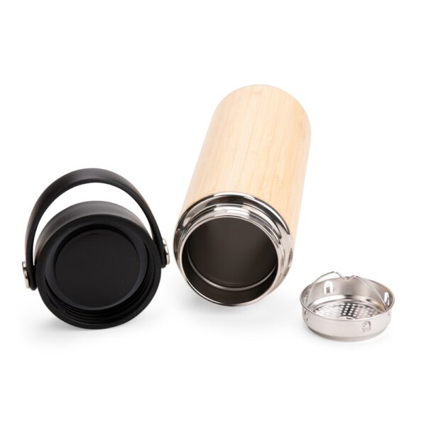 Garrafa térmica bambu 400ml personalizada para brindes