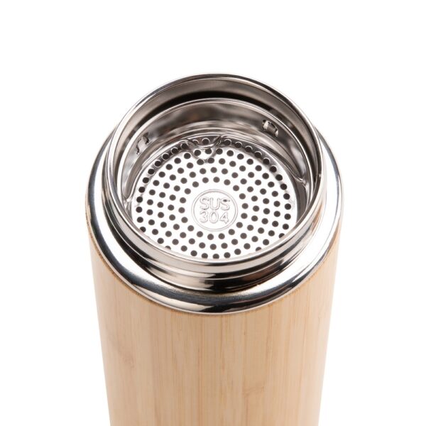 Garrafa térmica corporativa bambu personalizada com marca
