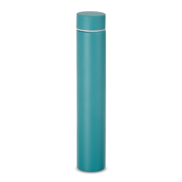 Garrafa inox azul personalizada com logo empresa