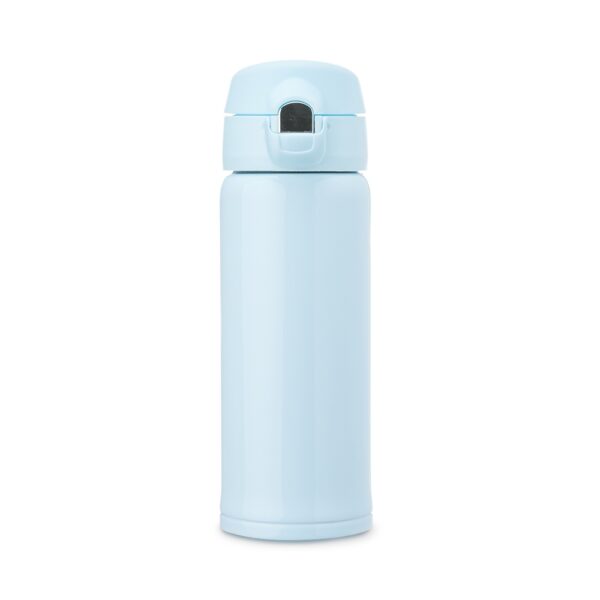 Garrafa térmica personalizada inox 400ml azul com gravação laser