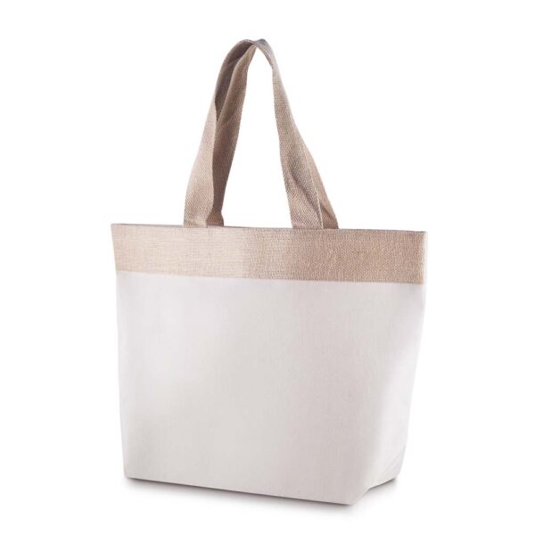 Ecobag Personalizada Algodão e Juta 220g/m² 34x48cm Foto