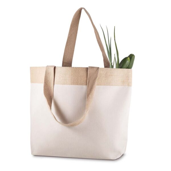 Ecobag Personalizada Algodão e Juta 220g/m² 34x48cm Foto