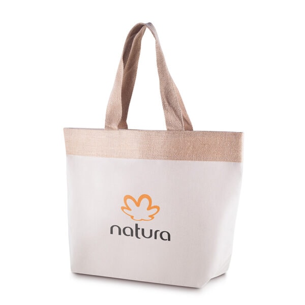 Ecobag Personalizada Algodão e Juta 220g/m² 34x48cm Foto