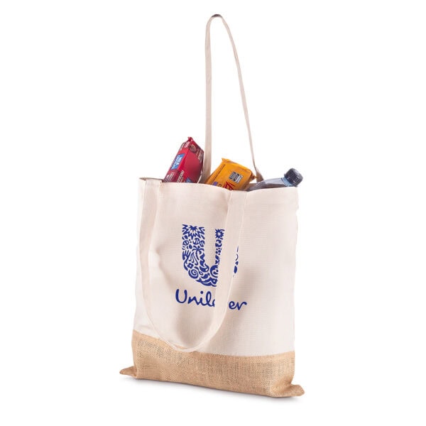 Ecobag Personalizada Algodão e Juta 220g/m² 42x38cm Foto