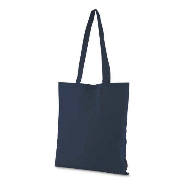 Ecobag Personalizada Algodão Reciclado Alça Curta 140g/m² 42x38cm Azul