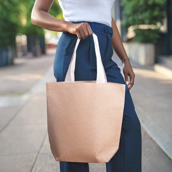Ecobag Personalizada Algodão e Juta 360g/m² 40x38cm Foto