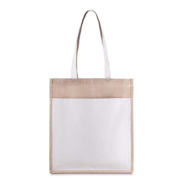 Ecobag Personalizada Algodão e Juta com Bolso 360g/m² 41x35cm Foto