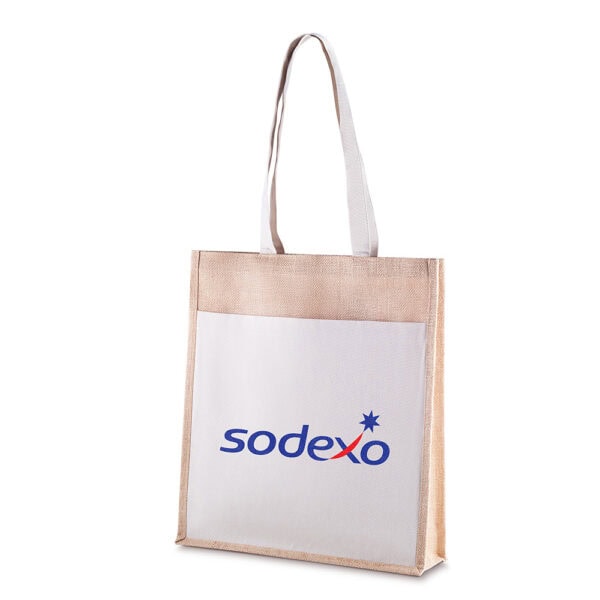 Ecobag Personalizada Algodão e Juta com Bolso 360g/m² 41x35cm Foto