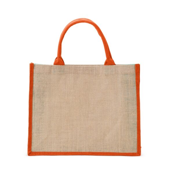 Ecobag Personalizada Juta Pequena 38x31cm Laranja