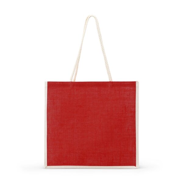 Ecobag Personalizada Juta 36x33cm Vermelho
