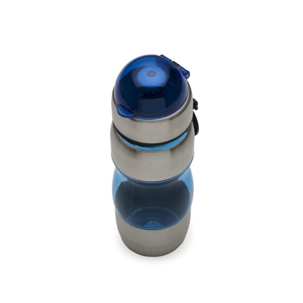 Squeeze personalizado plástico com metal azul 450ml